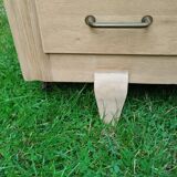 Old vintage chest of drawers with compass feet