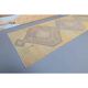1970s Turkish Oushak handmade beige runner rug 92x344