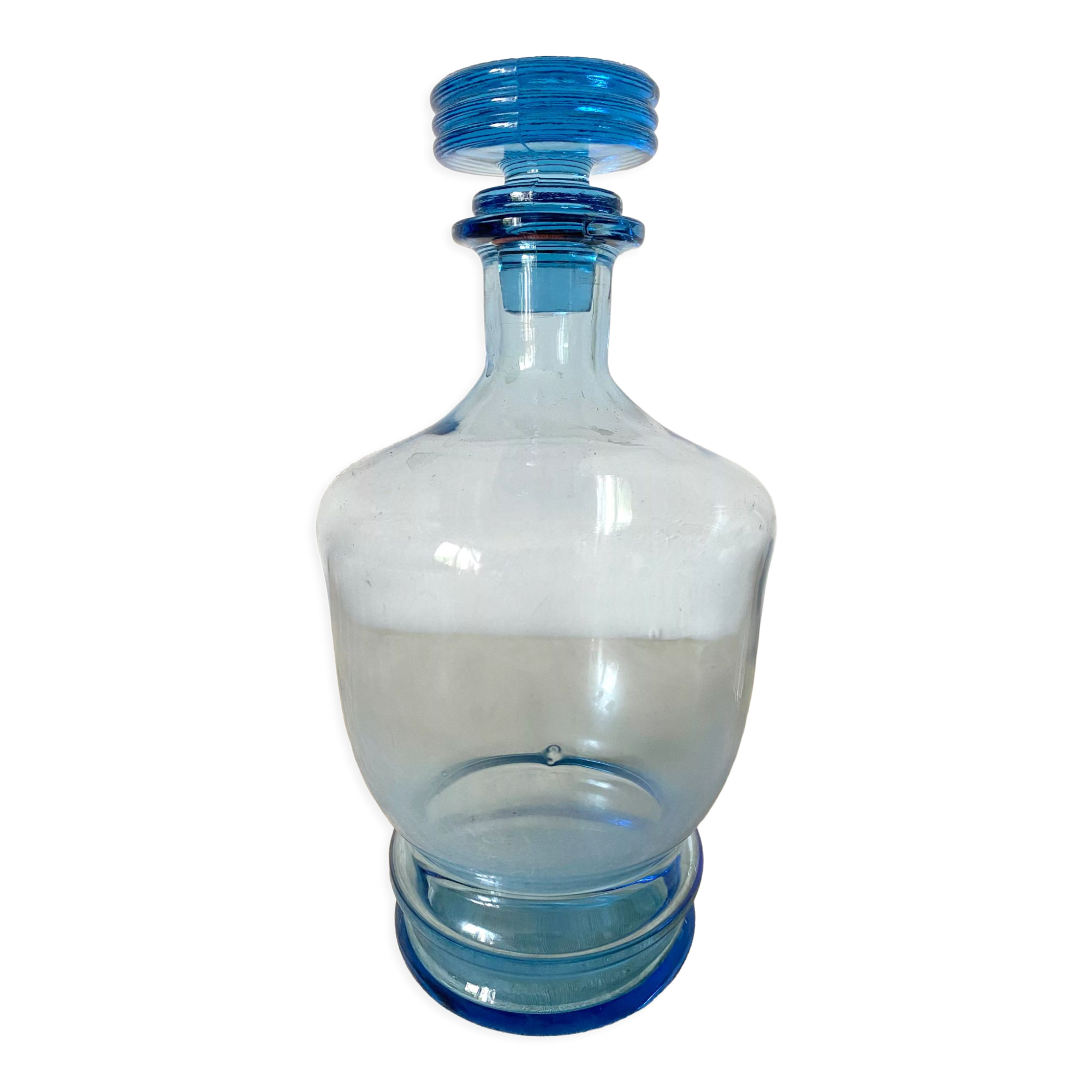 Antique carafe in blue glass