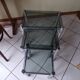 Pull-out tables in glass and metal 80 years
