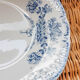 Set of 2 blue flower soup plates "Régence" st Amand and Hamage