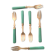 Set of brass dessert forks