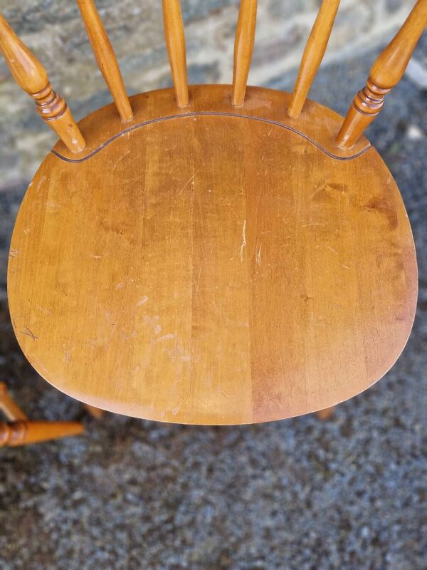 Paire de chaises en bois massif 1963 par Nesto Suède