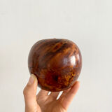 Apple-shaped cedar jewelry box