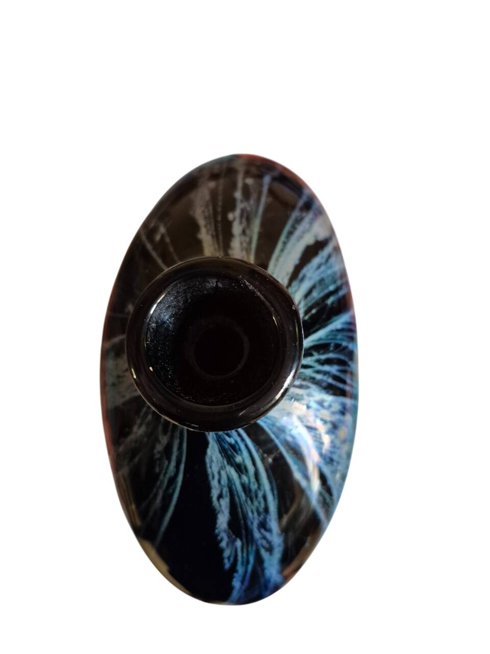vase oblong larochére noire et bleu avec  XX siècle