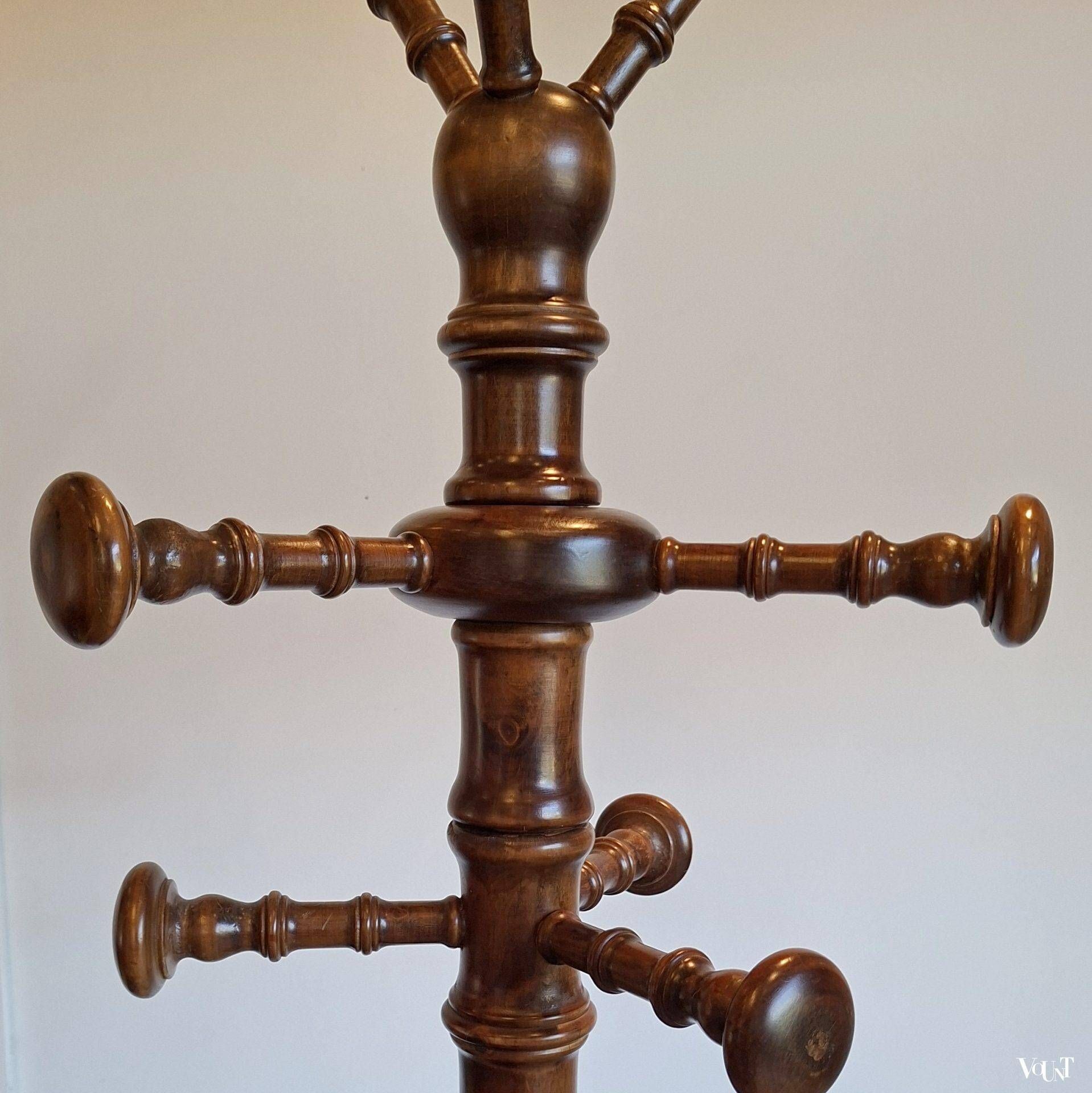 Faux bamboo standing coat rack, 1970s