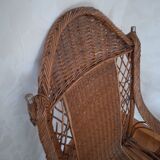 Old rattan armchair