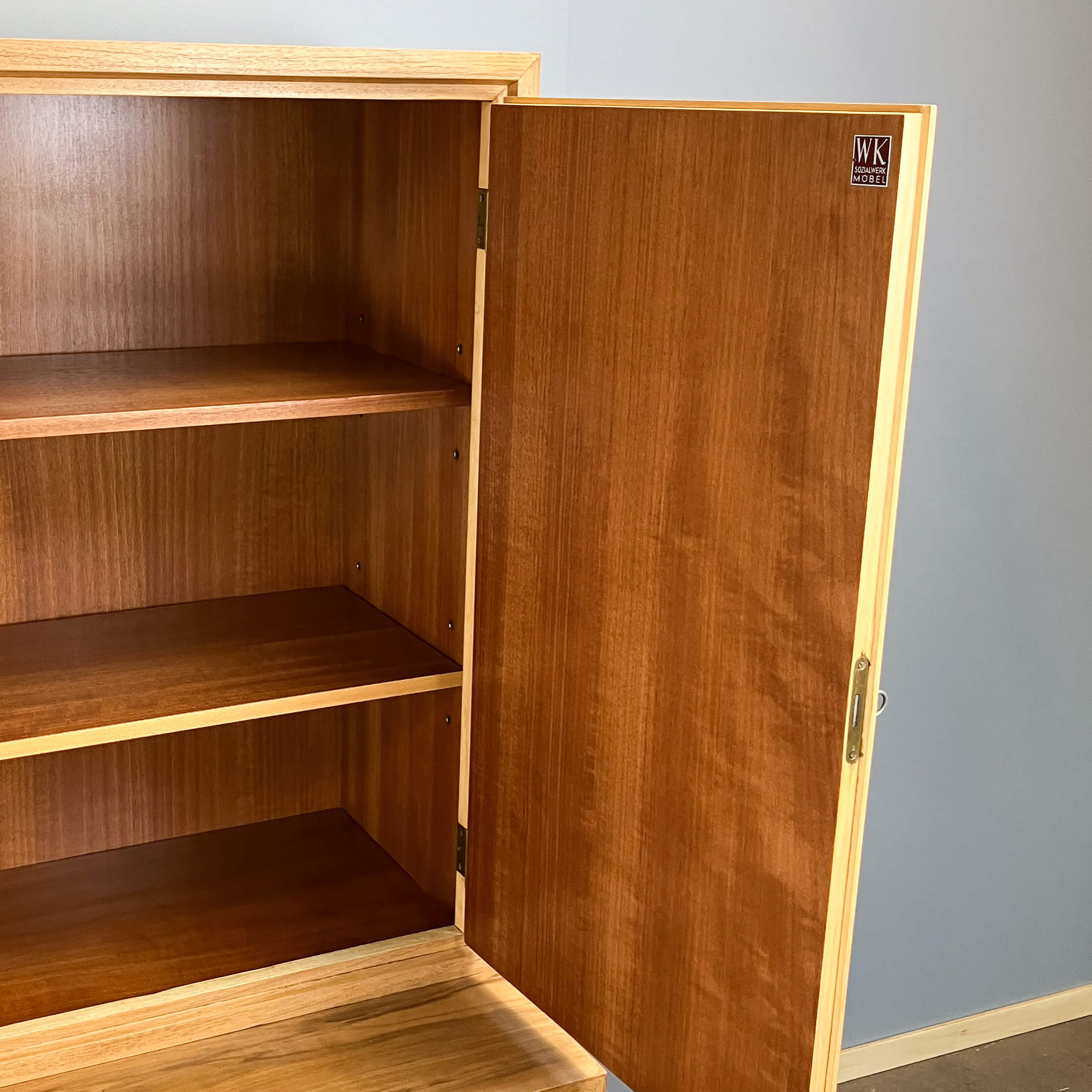 Chest of drawers and cabinet combination by WK-Möbel, walnut, 1960s
