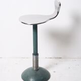 Active seated stool on vintage art deco spring