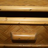 Vintage rattan bedside table