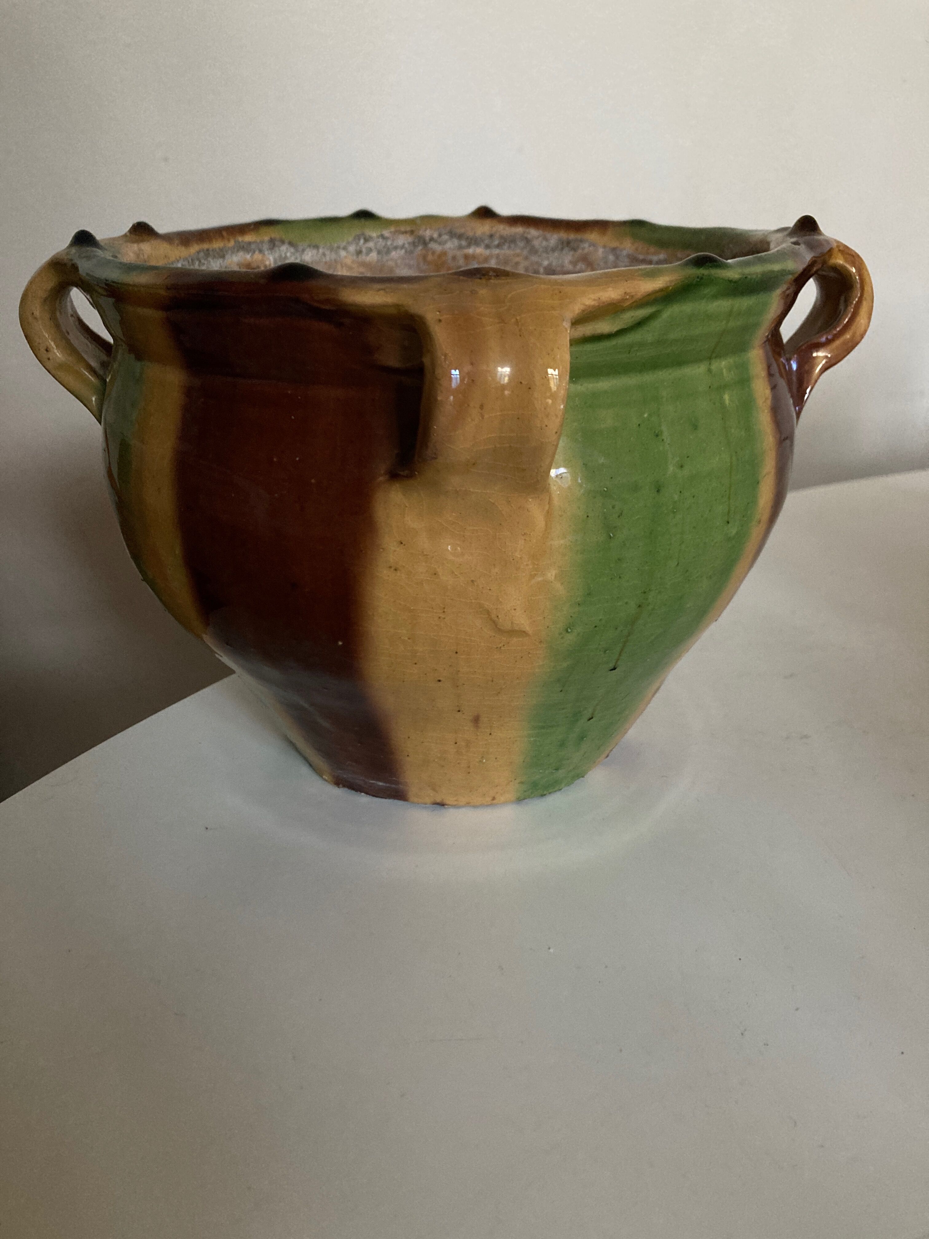 Planter cover in glazed clay South West