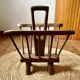 Brutalist magazine rack in the style of Jean Touret, 1950s.