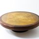 Vintage round coffee table in rosewood and brass