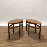 Pair of Scandinavian teak bedside tables
