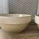Set of two 2.5l salad bowls in vintage Digoin stoneware