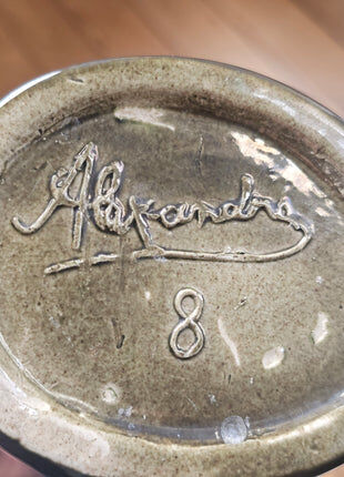 Vintage 1950 free-form vase - Belgian ceramist Alexandre de Wemmel