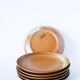Lot de 6 assiettes plates en grès, 1970 - 24 cm