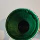 Vintage green ceramic vase signed numbered Longchamp France 1769