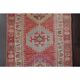 1970s Vintage Turkish Hand-Knotted Wool Cotton Red Runner Rug 82x334