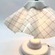 Pair of table lamps with pleated shades – 1980s