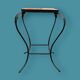 Vintage side table in wrought iron & ceramic – 1960s