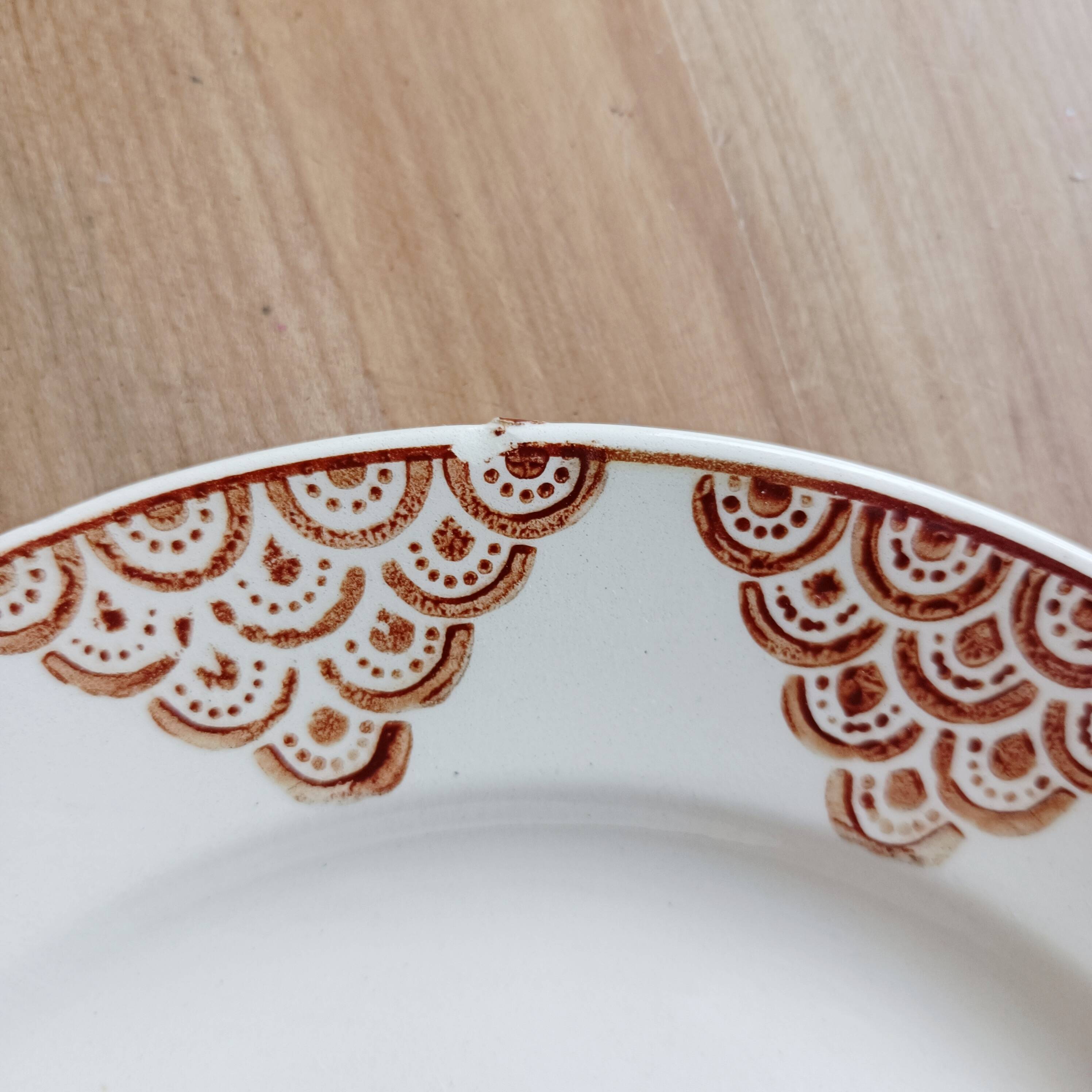 Set of 5 dessert plates, Société amandinoise de St-Amand