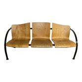 3-seater bench wood and metal