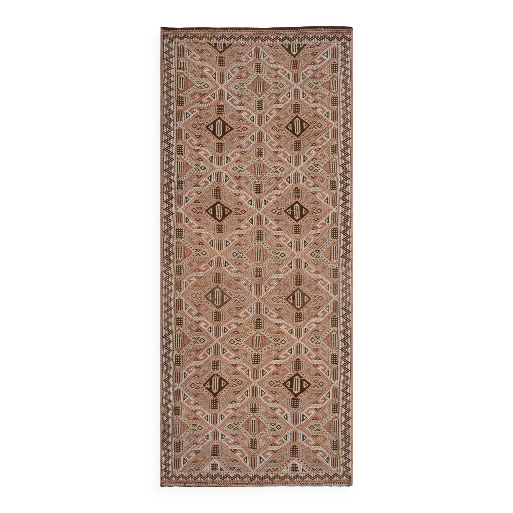 Vintage Turkish hallway rug 140x320 cm