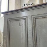 XXL walnut trade counter with multiple drawers