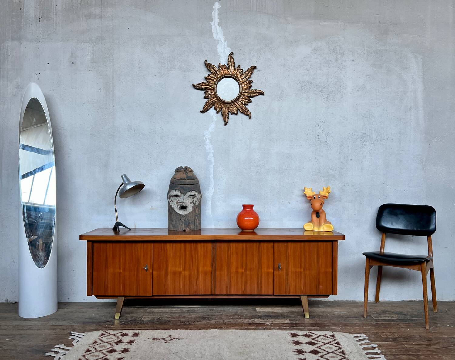 Scandinavian sideboard vintage TV cabinet