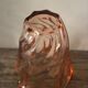 Rosaline vase, pink octagonal vintage glass