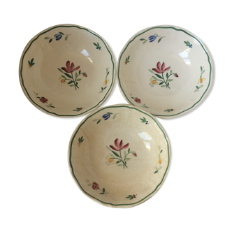 Trio de bols faïence de Longchamp Vintage