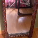 Carved wooden full-length mirror