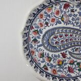 Vintage Gien earthenware plate with "Cashmere" decor