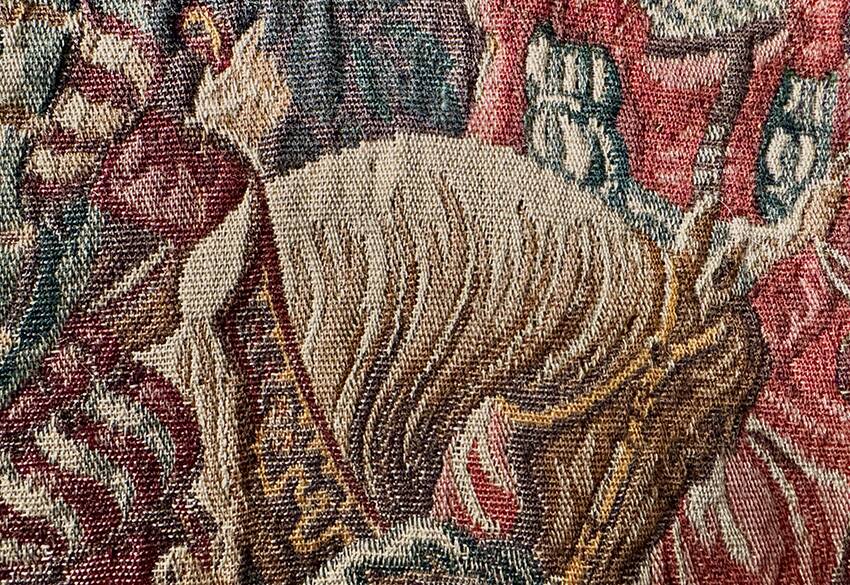 18th century woven wall tapestry 210 x 140 cm