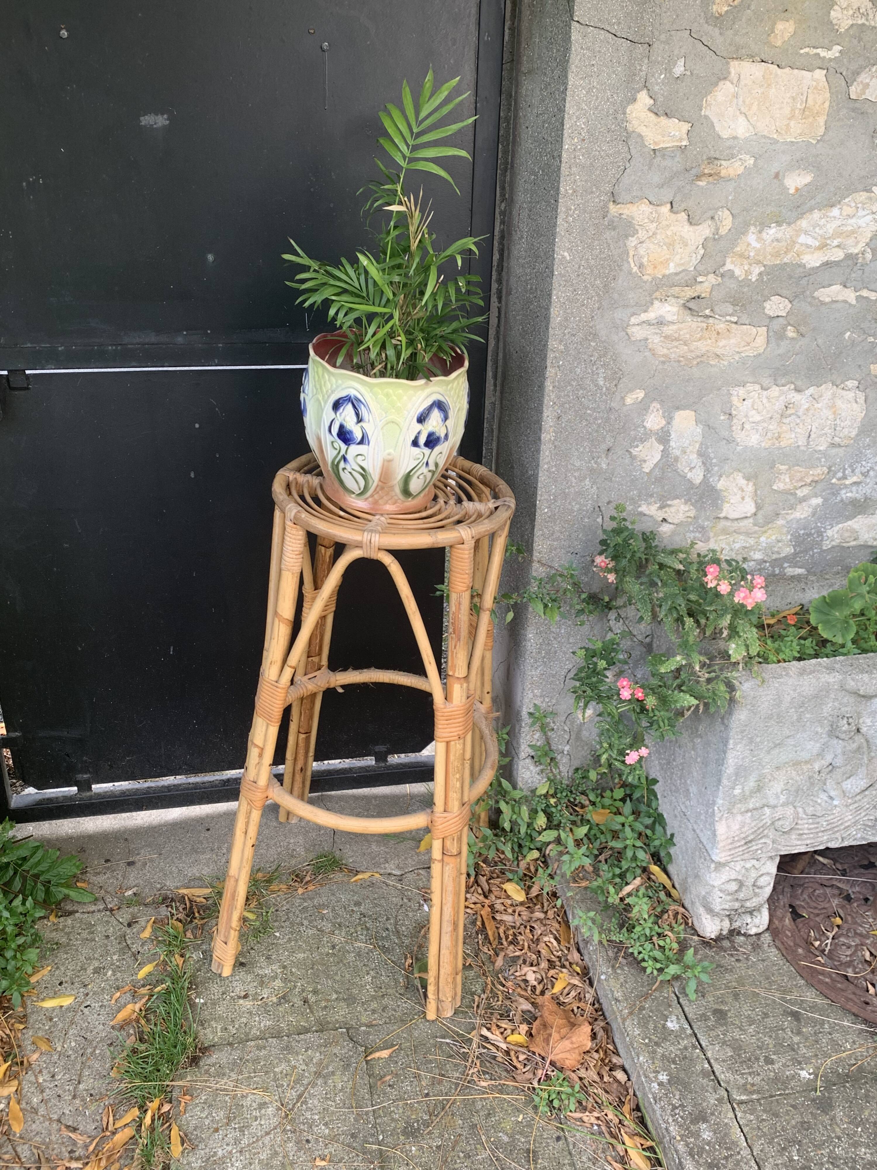 Vintage rattan bar stool 1960/70