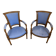 Paire de fauteuils de style Louis XVI en bois sculpté