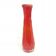 Bean vase, red glass, Ząbkowice, Poland, 1970s