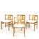 Set of four pine chairs from the 1960s.
