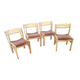 4 old Scandinavian chairs vintage teak 1960