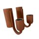 Pair of Scandinavian teak wall lights, Dolmus, 70s