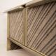 Sideboard in parchment and Missoni fabric by Angelo Mazzola for Salpol, 1980