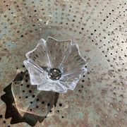 Crystal bowl in the shape of flowers, vintage Orrefors Sweden design