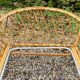 Vintage 1960 rattan basket 90x190