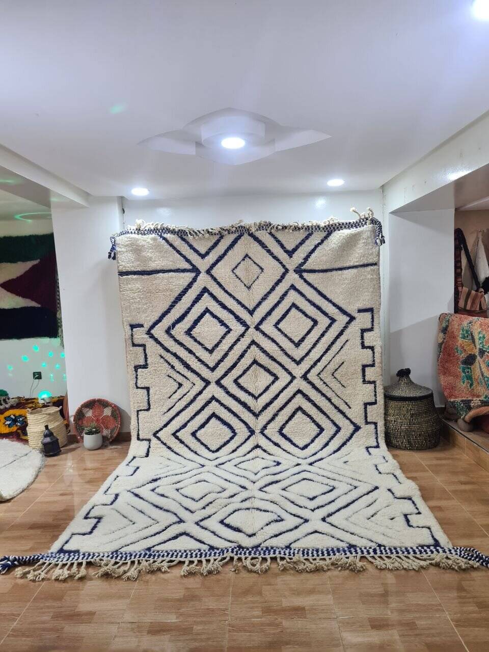 Handmade wool Berber rug 300X200 cm