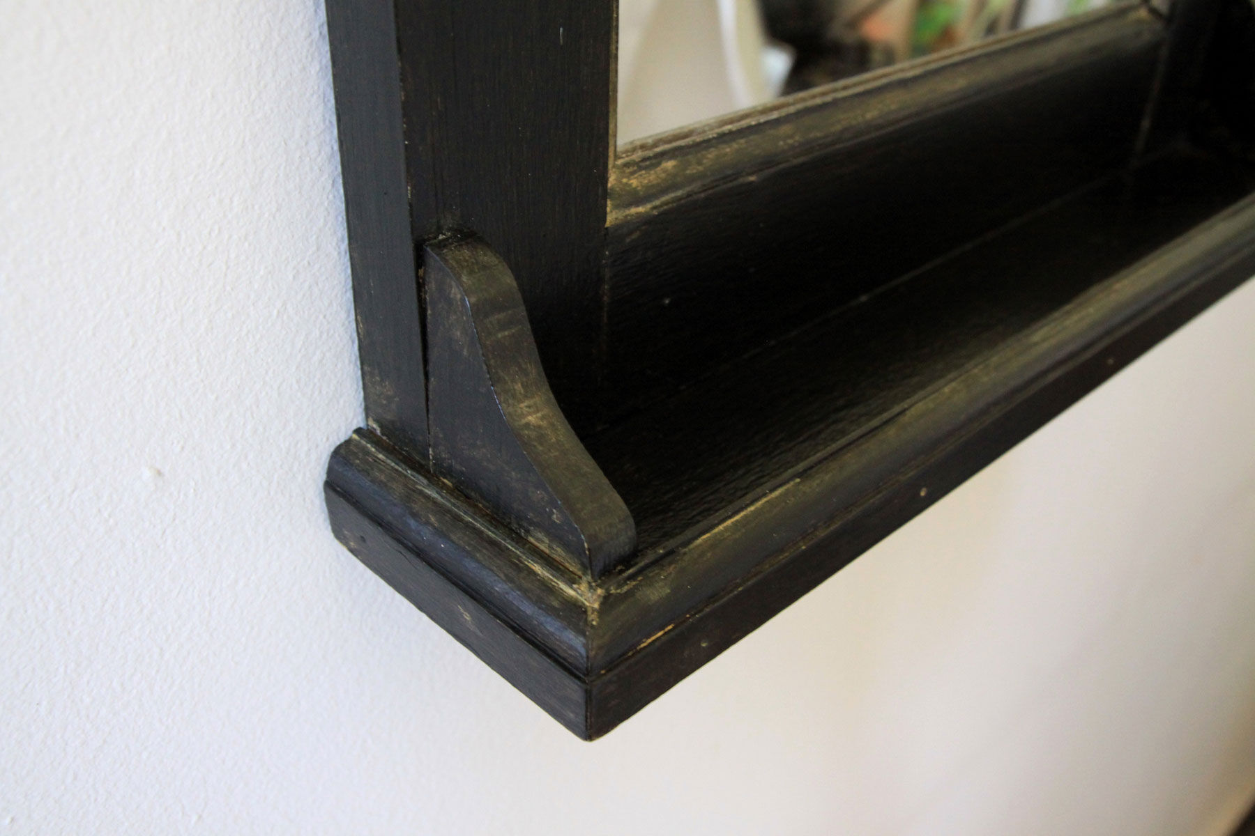 Old-air patinated black mirror 54x38cm