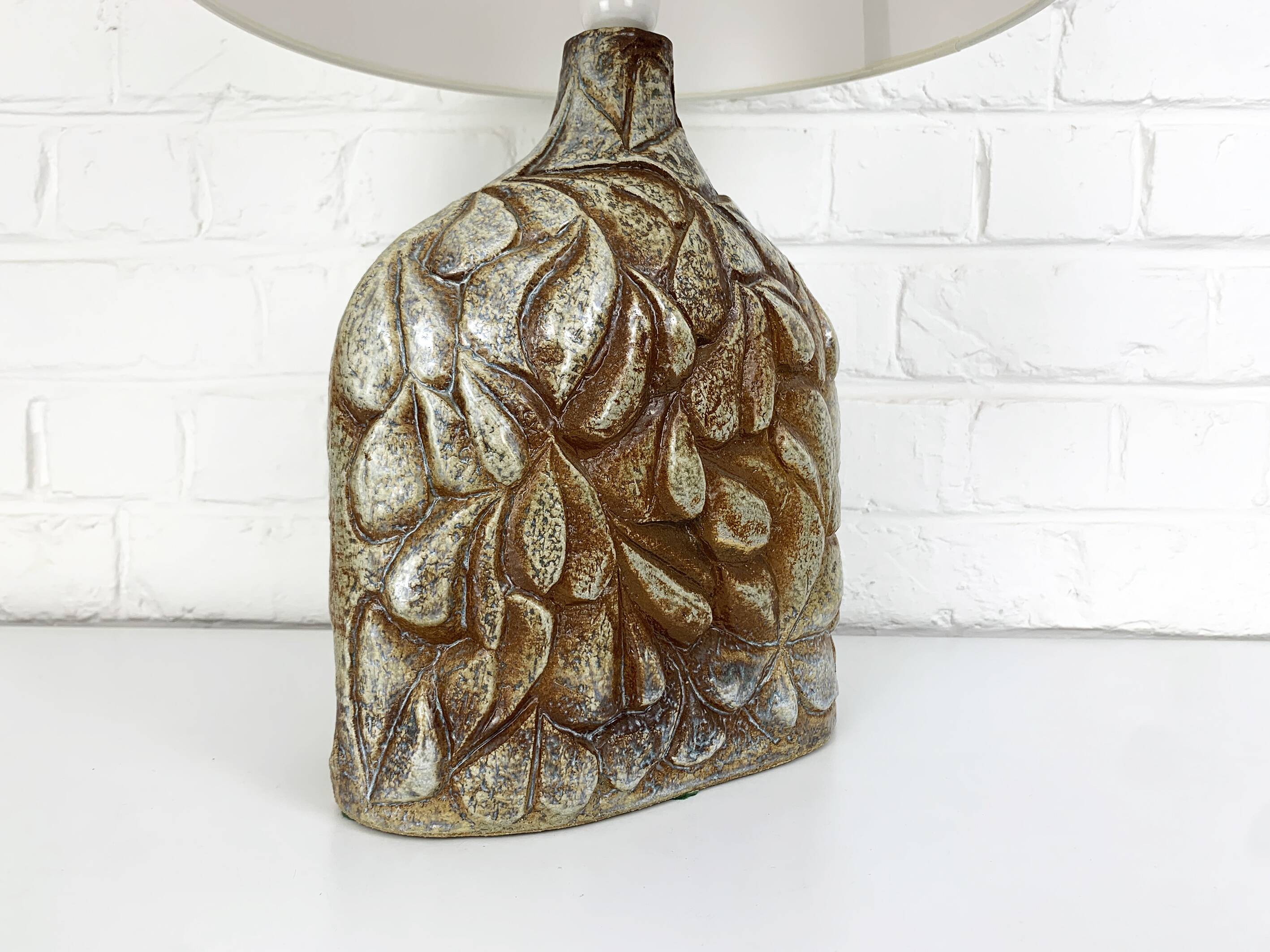 Large Haico Nitzsche ceramic table lamp for Søholm Stentøj, Denmark 1970s