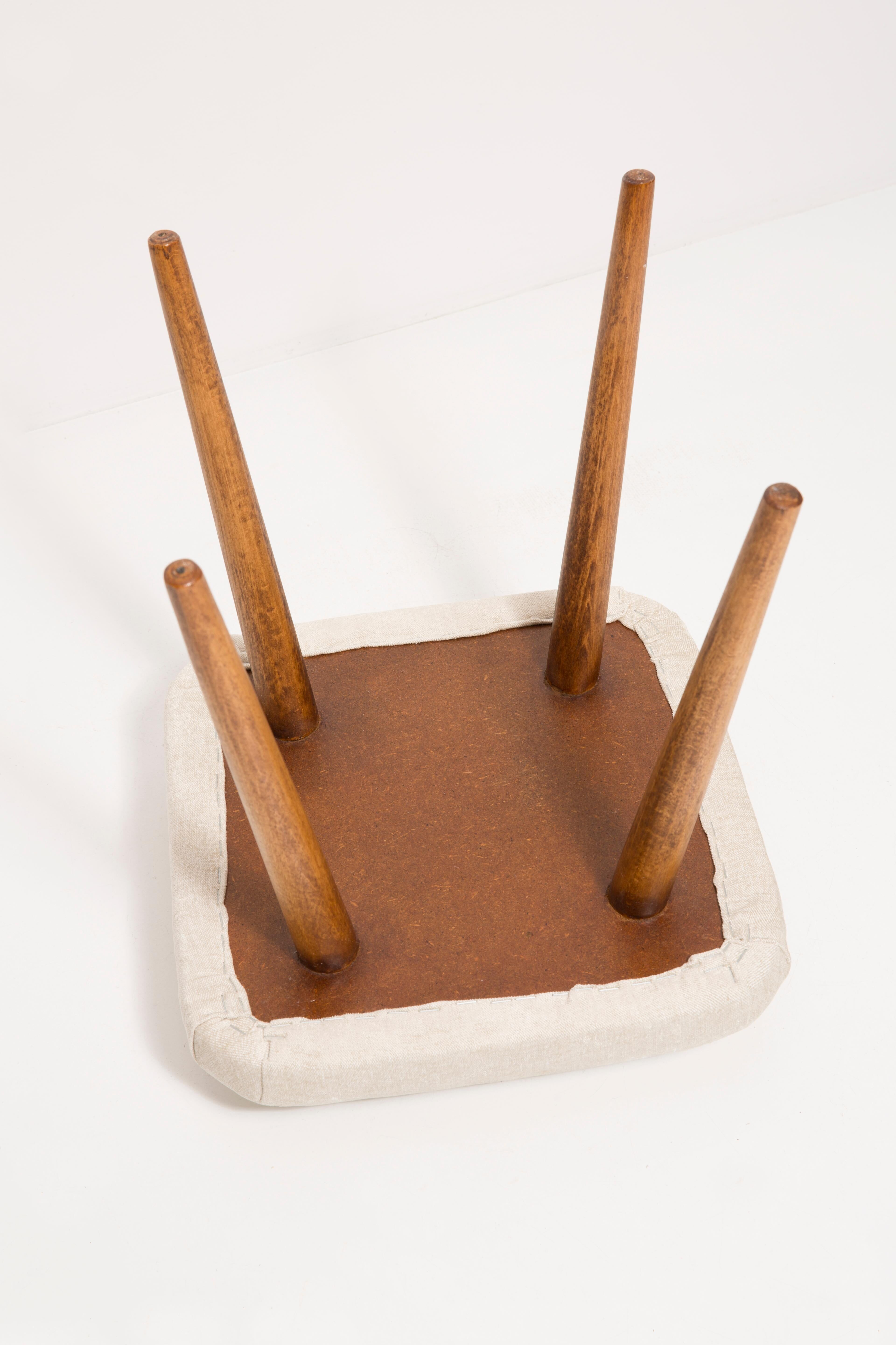 Light Beige Stool Mid-Century Modern, Europe, 1960s