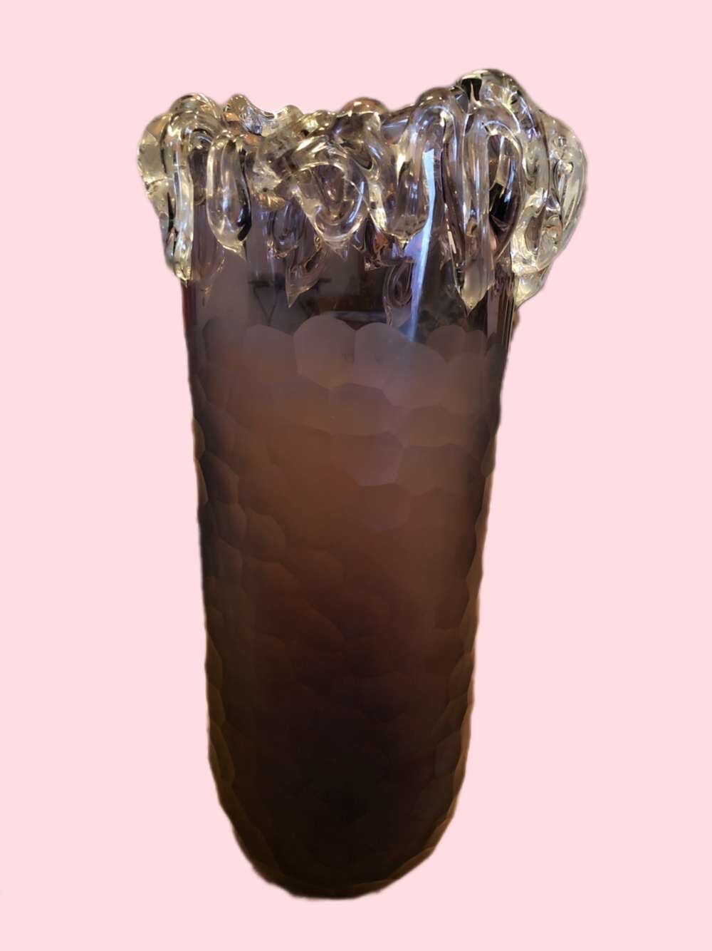 Purple glass vase