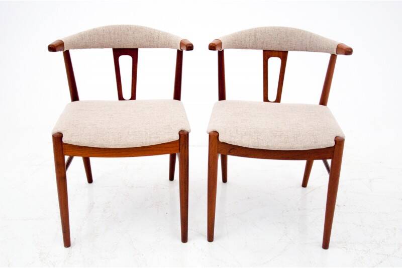 Two teak chairs, Danish design, 1960s